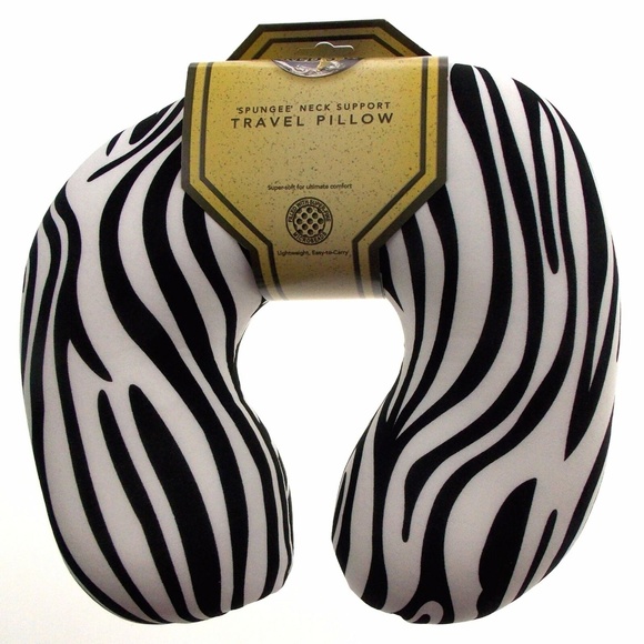 World's Best Other - Zebra Neck Support Plush Travel Pillow Micro Bead
